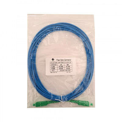 JBSAA5. LSZH No propagante de llama 5mt SC/APC-SC/APC SM Simplex LatiguilloFibra 3.0mm 9/125um