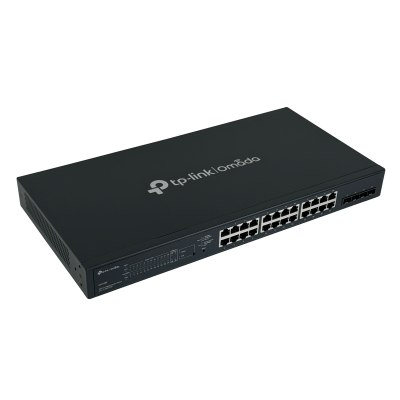 TL-SG2428P TP-LINK 24-1000-PoE+af/at 250W-tot 4-SFP Switch Smart Rack Omada
