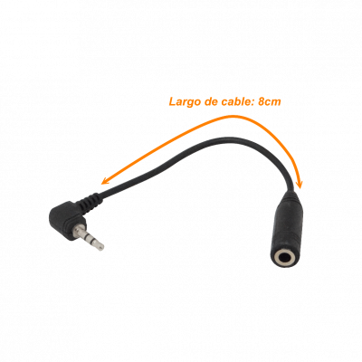 AUDIO-MH23 3,5mm-Hembra 2,5mm-Macho 12cm Hembra-Macho Cable de Audio Conector Jack-1/8-3/32 0,1m
