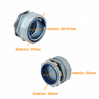 M63-SA Metálico 63mm Prensaestopas para Tubería Flexible Aislación IP65