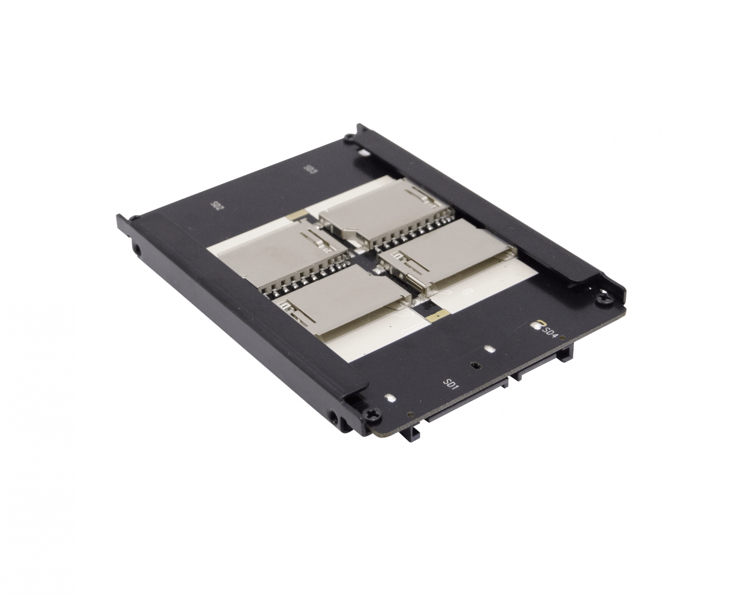 4SD-SATA Adaptador 4-SD a 1-SATA-2.5 7+15 emula-Disco-Duro 7mm max-4x128GB