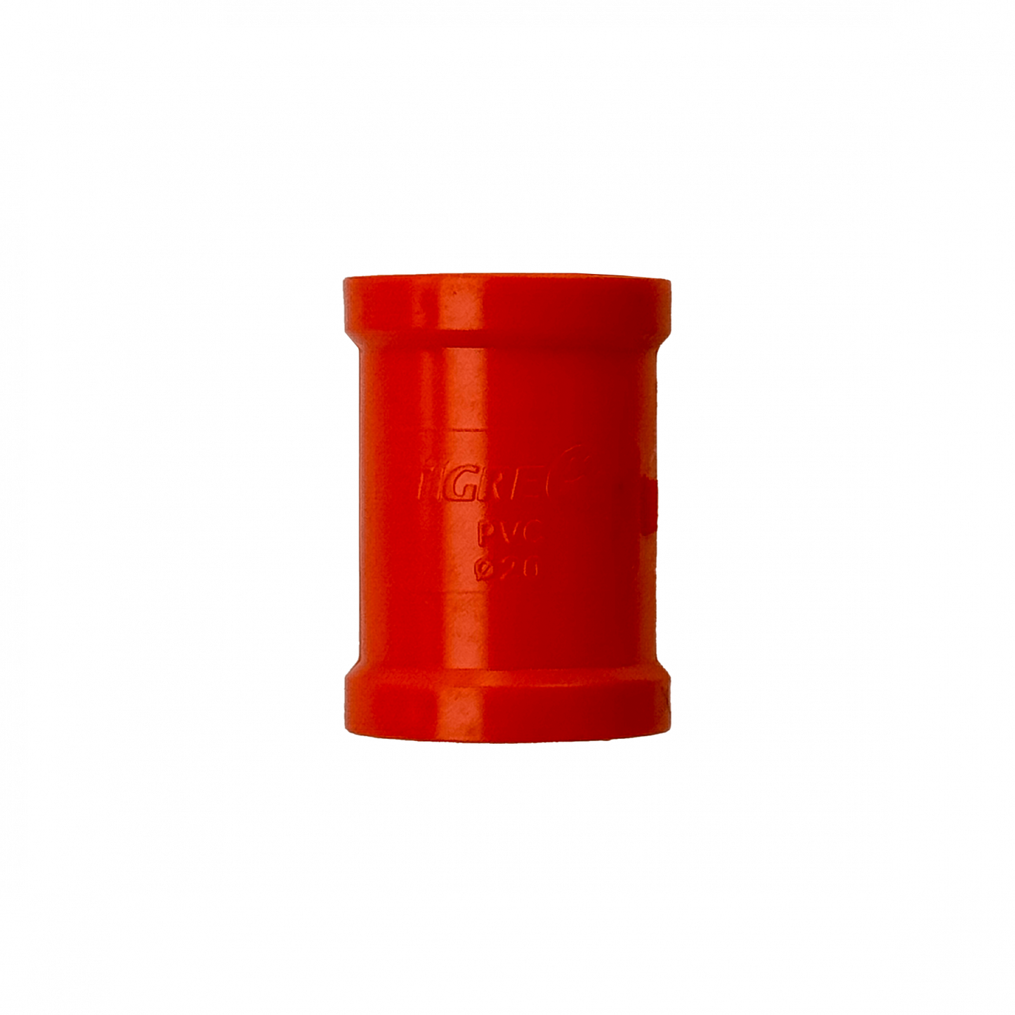 NVC20-CP 20mm Acoplador PVC para Tubería Naranja Certificación SEC