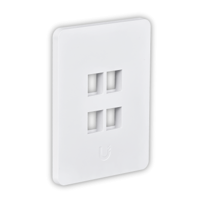 UFP4H UI 1-unidad Blanco 4-Keystone Vertical Faceplate Pintable 118x88mm