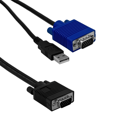 ECAB-2 Cable KVM MINITAR 1,8 metros para consola ERU-8 con conectores USB y VGA ECAB2043-1.8M