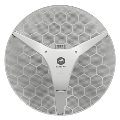 LHG-5-AX MIKROTIK 24dBi Antena Rejilla 5GHz 1-1000 L3 391mm-Diámetro incluye24V
