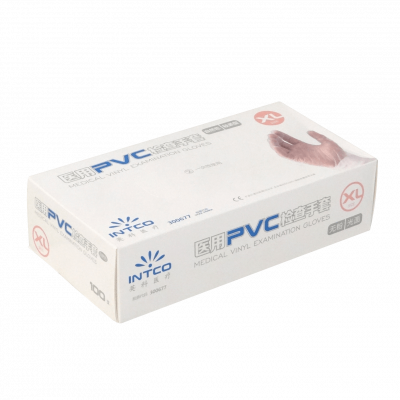 GUANTEX 100-unidades Tamaño-XL 50-pares Guantes PVC Blanco Descartable Extra-Grande