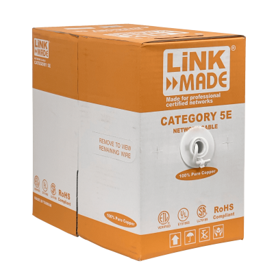 CBL-MFG3 LINKMADE PVC F/UTP 26AWG Categoría 5e Flexible 300m Cobre Bobina Cable Fabricado en Taiwán
