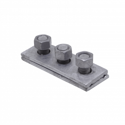 KTL0032 Abrazadera Fijación 3 Tornillos 5/8T/VTRC 125x46x6x15mm para Montaje en Poste