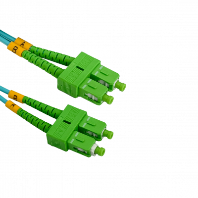 JF3AA2. 2mt SC/APC-SC/APC OM3 Multimodo MM Duplex Jumper Fibra LSZH