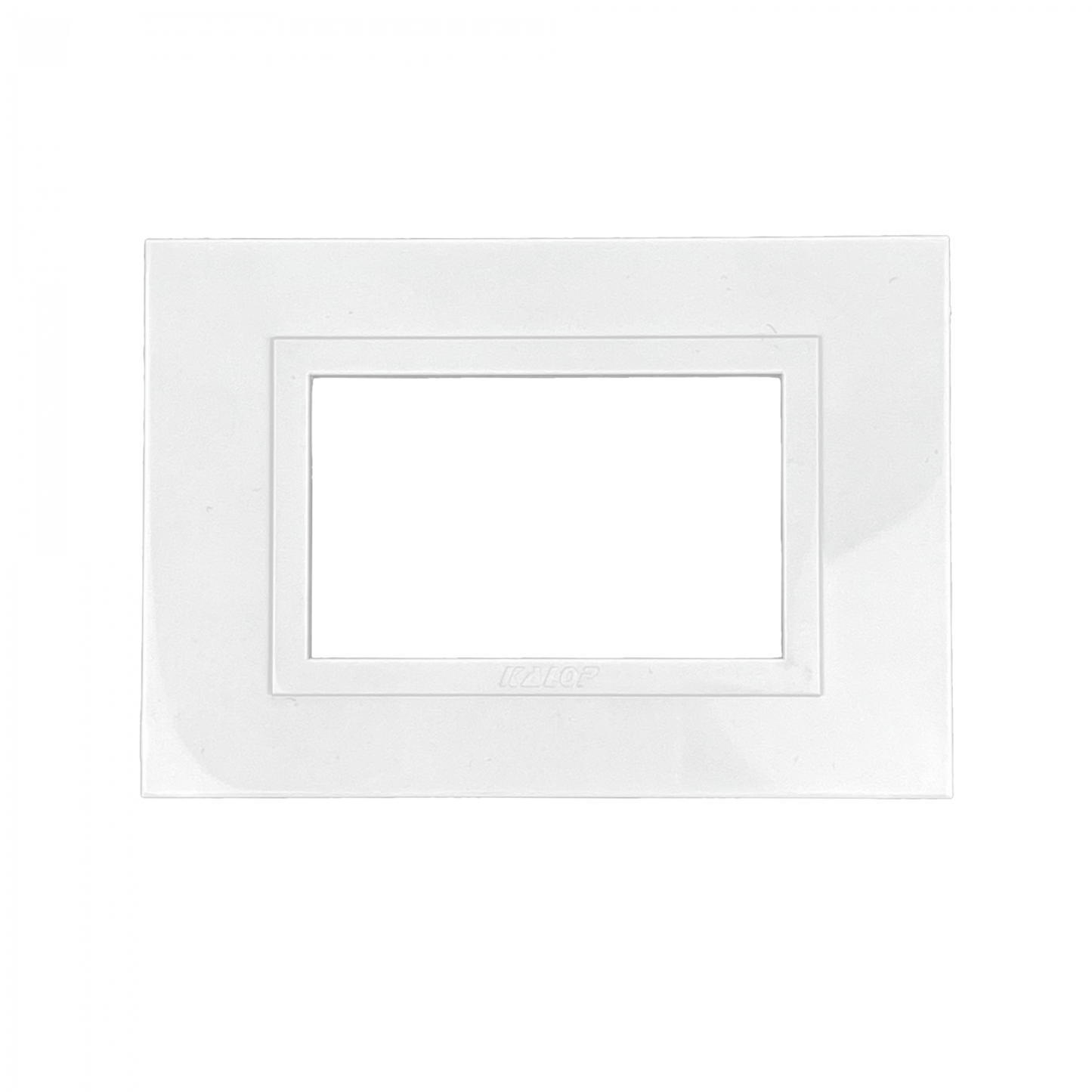 KEP-3 KALOP Placa Blanca Zen 3-Puestos Básica Cubierta 3-Módulo 128x89mm KS41510