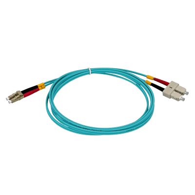 JF3LC2 2 metros Cable de Fibra Óptica LC a SC OM3 Multimodo Dúplex 50/125µm 3.0mm LSZH