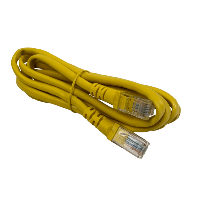 CPM-10L Cable de Conexión Moldeado Multihilo Cat5E Amarillo LSZH de 1 metro