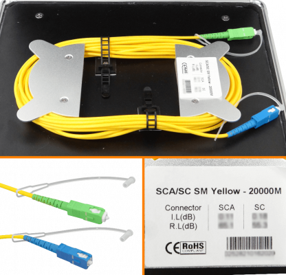 BOB-20AC 20km 9/125 SC/APC-SC/UPC G652 Monomodo SM SX 20000mt Bobina de Lanzamiento