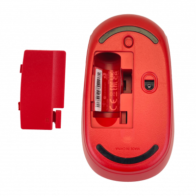 1850R Ratón Inalámbrico Rojo USB-AM 2,4GHz Funciona con 1 Pila AA Color Rojo Intenso