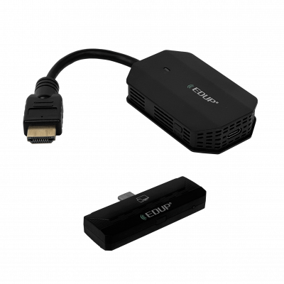 HDMI-5C. Kit inalambrico HDMI-USBC Ant-Fijas 15mt 5GHz req-5V 1080p Type-C