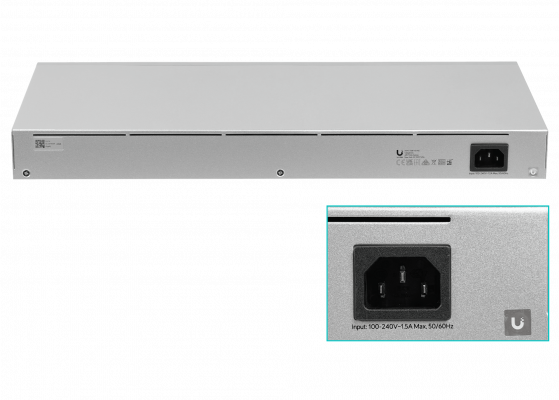 USW-16-POE UBIQUITI Switch de Rack de 16 Puertos 1000 (8 PoE) con 42W Totales, Soporte 48af/52at y 2 SFP, Requiere UniFi