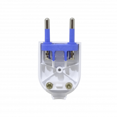 EMV2PZ Enchufe macho volante blanco KALOP de 2 polos, 10 A, sin toma de tierra, modelo SL1001, código KC44540