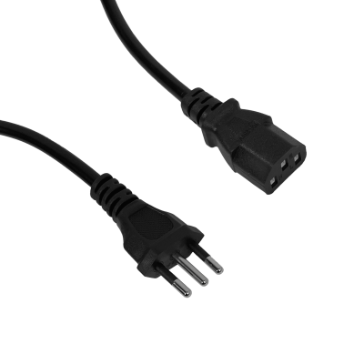 NIMC Cable de alimentación Chile a C13, 1.8 metros (180cm), calibre 3x0.75mm², 6 amperios, norma CEI23-16-VII, material de aleación