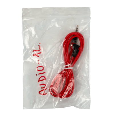 AUDIO-1L Cable de Audio Plug 3.5mm Macho a Macho Acodado 90° 1m 1/8 Pulgada 100cm
