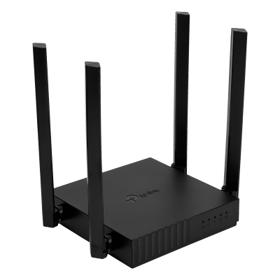 C50 Router TP-LINK AC1200 con velocidad de 867 Mbps en banda de 5 GHz y 300 Mbps en banda de 2.4 GHz equipado con 4 antenas fijas, 4 puertos de 100 Mbps y 1 puerto WAN