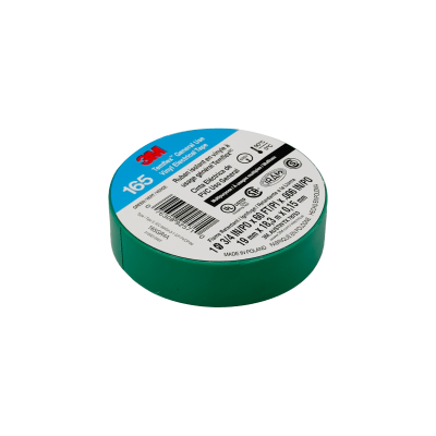 TEMFLEX-18V 3M 18 metros 165 Verde Cinta Aislante Eléctrica PVC 19mm 0,15mm 600V 0-90ºC