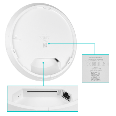 U7-PRO-MAX UBIQUITI 2x4x2 WiFi7 1-2500 14,8Gbps 2,4/5/6GHz 4/6/6dBi requiere-PoE48at