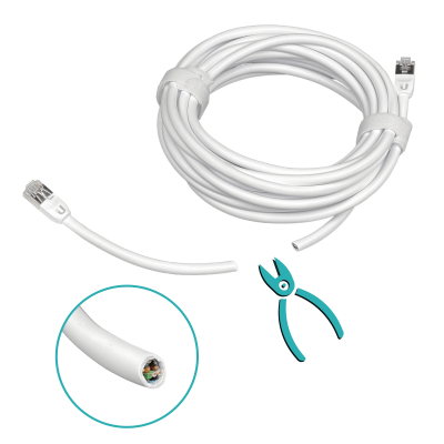 WOP-5 UBIQUITI 5mt Blanco F/UTP Cat5e Cable UACC-Cable-Patch-Outdoor-5M-W