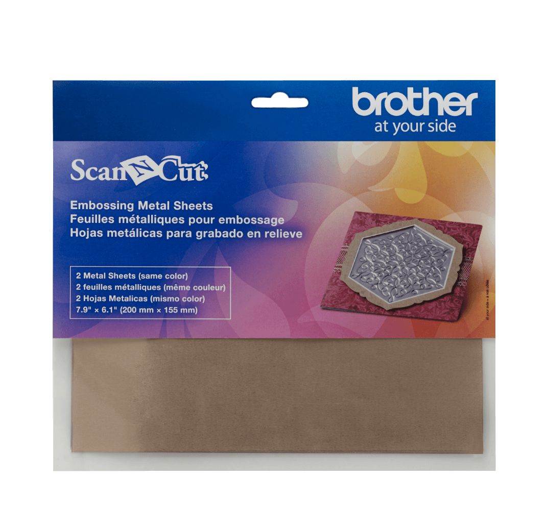 CAEBSBMS1 BROTHER 2 Láminas Metálicas 200x155mm Cobre para Repujado ScanNcut2 Máquina de Corte