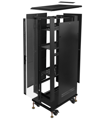 RK42-10VLD LINKMADE Desarmado 42U 1000mm Bastidor 100cm-Profundidad c/PDU-VENT-Bandejas Pu