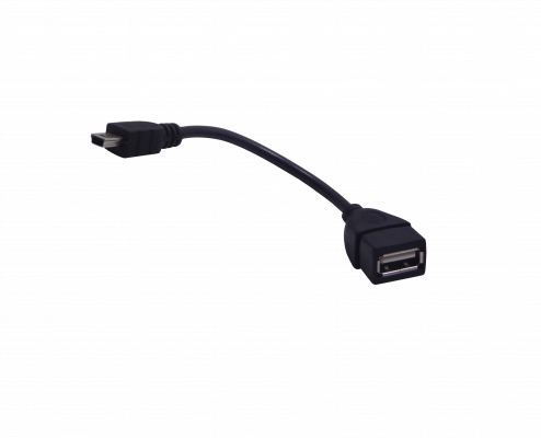 USBABH Conector OTG USB2.0 de 0,1 metros con interfaz A-H de 5 pines a mini/B macho