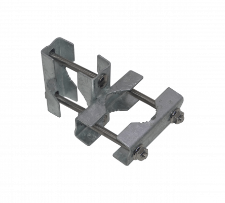 HARUNI Sujetador galvanizado para instalación en sentido horizontal o vertical, capacidad máxima 2 pulgadas
