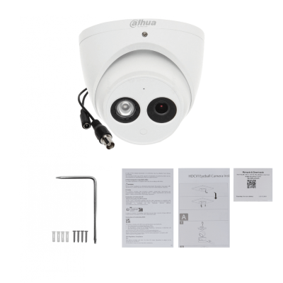 CAMA-DOMER DAHUA 2,8mm IR50mt Camara Domo Analoga HDCVI 2MP 1080p HAC-HDW1200EM-A