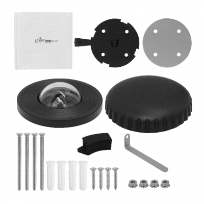 UVC-AI-360 UBIQUITI Negra 360ºPTZ 5MP 1920x1920 IR 1-1000 req-PoE-af IPX4 IK08