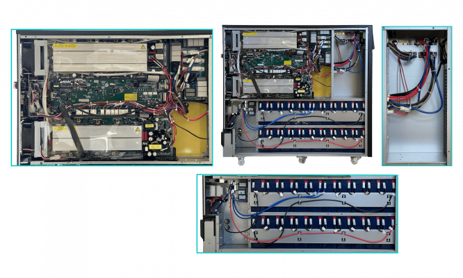 E40KVA ENERSAFE Trifásica 40KVA 36kW 0ms 60x9AH Ampliable-192VDC UPS Torre