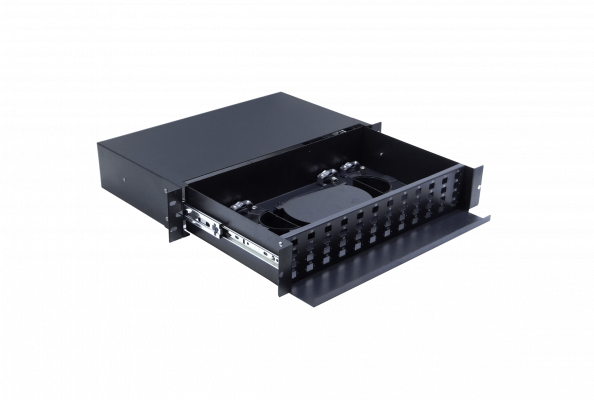 CFR48CL-D LINKMADE Panel-Deslizable 48-conectores-SC 96-conectores-LC Bastidor-Fibra-Óptica 2U requiere-Adaptadores 48-Fusiones