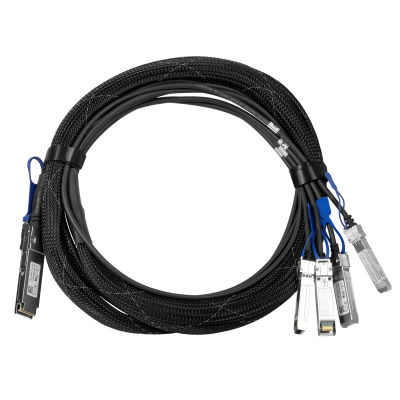 XQ+BC0003-XS+ MIKROTIK Latiguillo QSFP28-100G a 4x SFP28-25G 3 metros bifurcación 1x100G-4x25G