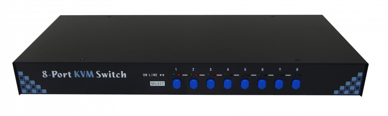EKV-1880. Conmutador KVM MINITAR para rack de 8 PC con PS2, sin USB, requiere cables DKVM-CB PS/2