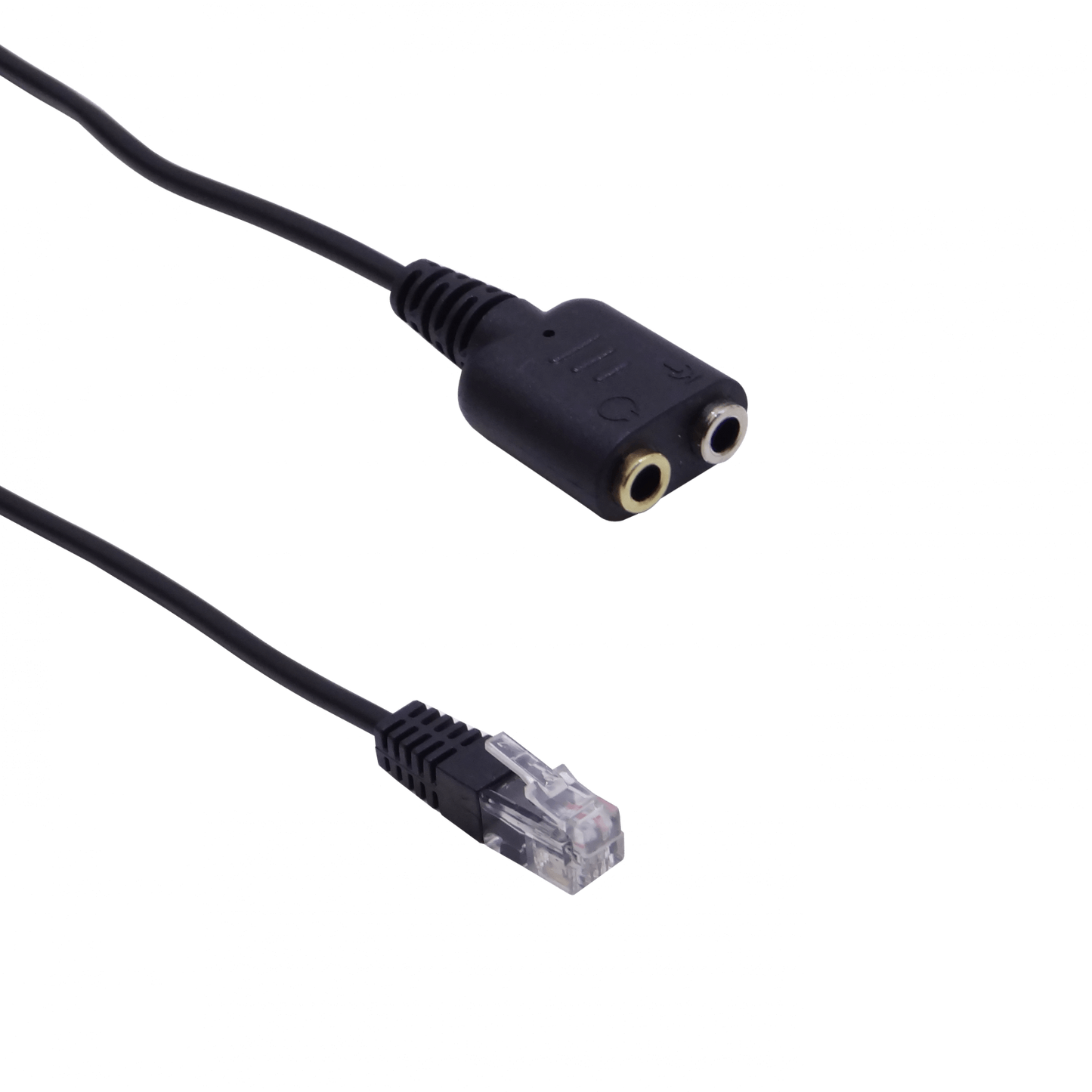 3.5HH-RJ9M. Cable conversor LINKMADE conector RJ9-M a doble jack 3,5mm-H para micrófono/audífono longitud 25cm