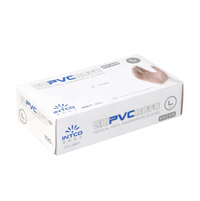 GUANTEL Guantes desechables de PVC blanco tamaño L Large paquete 100 unidades 50 pares