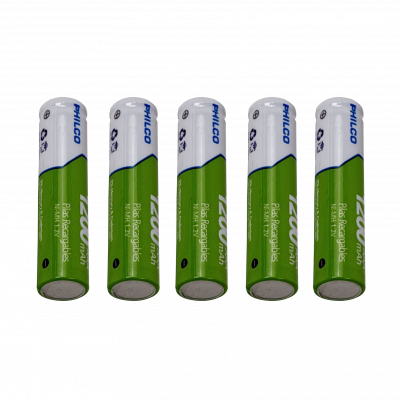 AAA-1200 PHILCO AAA 5-Pila Recargable 1200mAh 1,2V Ni-MH Precargada 42ULX-123A5