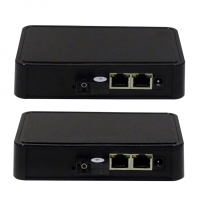 EM-0102-TE Kit de Conversión de Medios EUROLAN SM Monomodo 1-SC 1310/1550nm Alcance 20km 2-Canales 100Mbps Switch de 3 Puertos Fibra