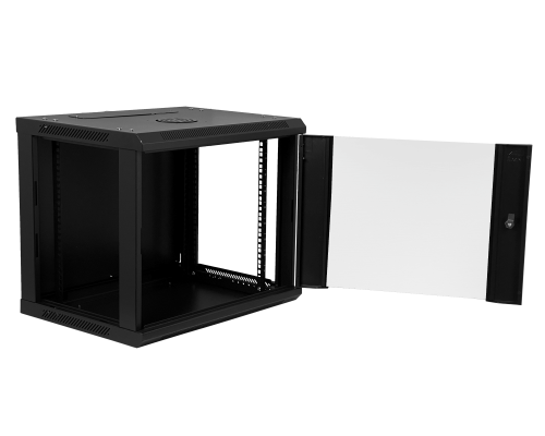 RK09-4LD LINKMADE Desarmado 9U 45CM-Fondo Gabinete Rack Pared Muro Negro
