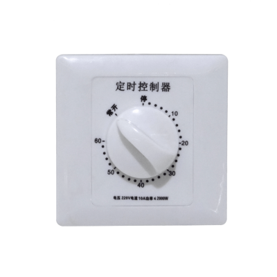 TIMER-60 Interruptor horario mecánico 60 minutos formato 86x86mm 220VAC 10A 2000W