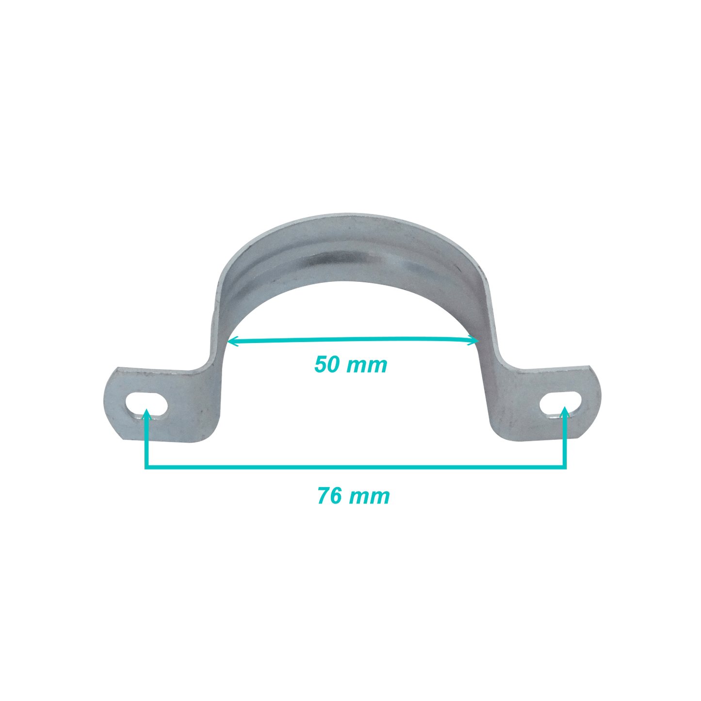 EMT50-A2 50mm unidad 2-T Sujeción 1,2x18mm Grapa para Tubo Conduit Metálico Rígido