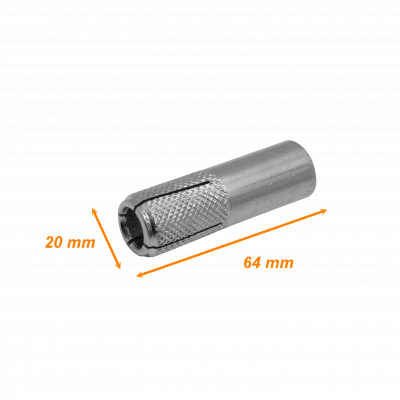 ANCLAJE-M16. Taco de anclaje para hormigón con rosca interna M16 de 20x64mm