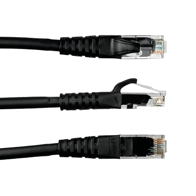 CP6N-10L LINKMADE 1MT CAT6 NEGRO LSZH LATIGUILLO DE RED MOLDEADO MULTIFILAR