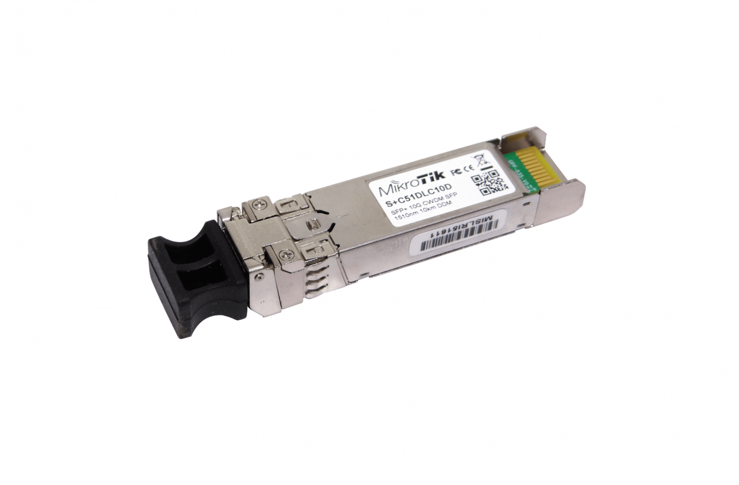 S+C51DLC10D MIKROTIK 1510nm 10G Monomodo 10km 2-LC Transceptor SFP+ DDM p/CWDM-MUX8A Unitario
