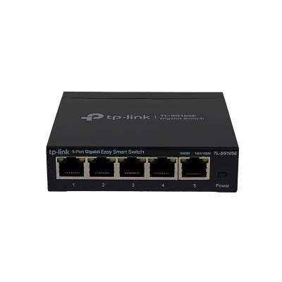 TL-SG105E TP-LINK 5-1000 Metálico Conmutador Inteligente Alimentación-externa-9V no-Rack