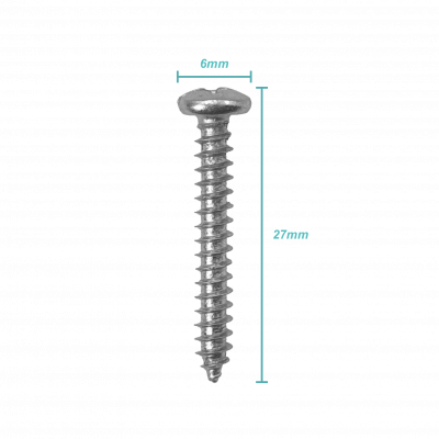 YUR6-08 100-Piezas Tornillo para Chapa Metálica 6 X 1-pulgada Cincado 617332001
