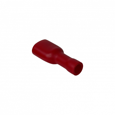 TFRH-68C 6,35x0,8mm Rojo Hembra Full-Aislado Faston 0,5-1,5mm2 50-un PVC